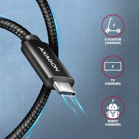 BUCM2-CM30AB Kabel USB-C - USB-C, 3.0m 5A charging, ALU, 240W PD, oplot, USB2.0, czarny BUCM2-CM30AB Kabel USB-C - USB-C, 3.0m 5A charging, ALU, 240W PD, oplot, USB2.0, czarny