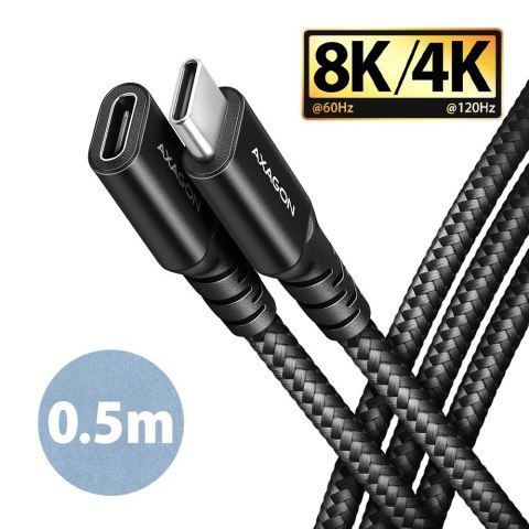 BUCM32-CF05AB Kabel przedłużacz Gen2 USB-C - USB-C 0.5m, 5A, 20Gbps, PD 240W, oplot, czarny BUCM32-CF05AB Kabel przedłużacz Gen2 USB-C - USB-C 0.5m, 5A, 20Gbps, PD 240W, oplot, czarny