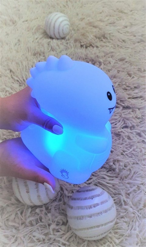 Lampka silikonowa nocna MM028 Dinuś z pilotem Lampka silikonowa nocna MM028 Dinuś z pilotem