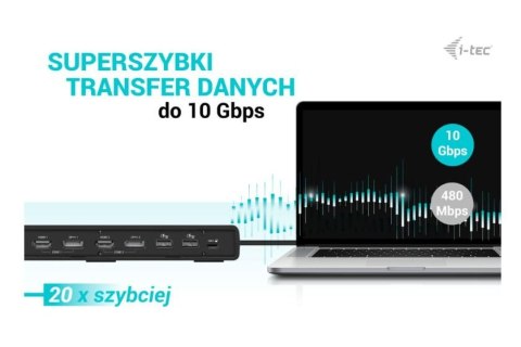 Stacja dokująca USB 3.0 / USB-C / Thunderbolt 3 Dual Display Gen2 + Power Delivery 100W Stacja dokująca USB 3.0 / USB-C / Thunderbolt 3 Dual Display Gen2 + Power Delivery 100W