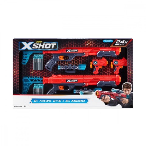 Zestaw wyrzutni X-Shot Excel Double Hawk Eye & Double Micro Combo Zestaw wyrzutni X-Shot Excel Double Hawk Eye & Double Micro Combo