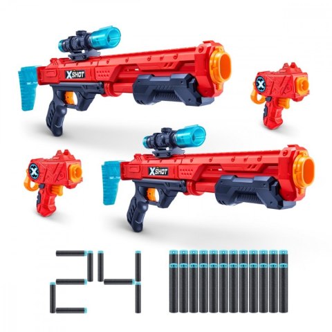 Zestaw wyrzutni X-Shot Excel Double Hawk Eye & Double Micro Combo Zestaw wyrzutni X-Shot Excel Double Hawk Eye & Double Micro Combo