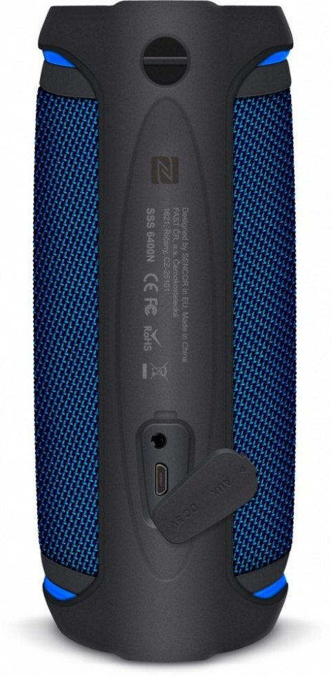 Głośnik Bluetooth SSS 6400 Sirius 30W, TWS, NFC, IPX6 Niebieski Głośnik Bluetooth SSS 6400 Sirius 30W, TWS, NFC, IPX6 Niebieski