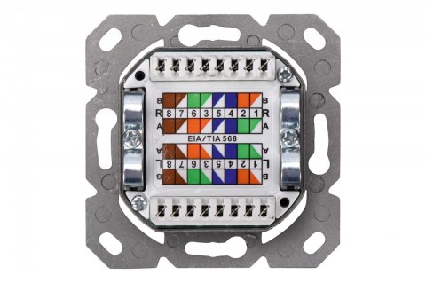 Gniazdo natynkowe kat.6A 2xRJ45 Ekranowane Gniazdo natynkowe kat.6A 2xRJ45 Ekranowane