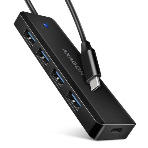 HUE-C1C 4-portowy hub USB 5Gbps Travel, USB-C power IN, kabel Type-C 19cm, USB-C dodatkowe zasilanie HUE-C1C 4-portowy hub USB 5Gbps Travel, USB-C power IN, kabel Type-C 19cm, USB-C dodatkowe zasilanie