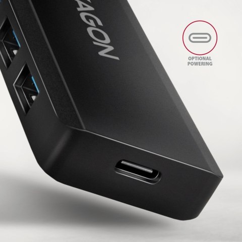 HUE-C1C 4-portowy hub USB 5Gbps Travel, USB-C power IN, kabel Type-C 19cm, USB-C dodatkowe zasilanie HUE-C1C 4-portowy hub USB 5Gbps Travel, USB-C power IN, kabel Type-C 19cm, USB-C dodatkowe zasilanie