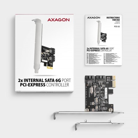 PCES-SJ2 Kontroler PCIe 2x wewnętrzny port SATA 6G, chipset JMB582 SP & LP PCES-SJ2 Kontroler PCIe 2x wewnętrzny port SATA 6G, chipset JMB582 SP & LP