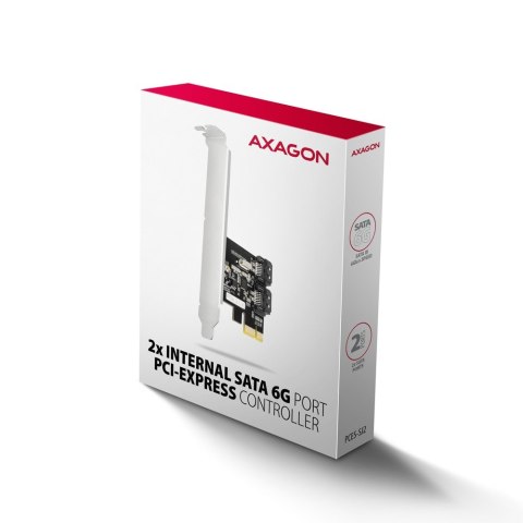 PCES-SJ2 Kontroler PCIe 2x wewnętrzny port SATA 6G, chipset JMB582 SP & LP PCES-SJ2 Kontroler PCIe 2x wewnętrzny port SATA 6G, chipset JMB582 SP & LP