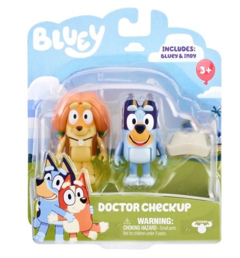 Zestaw figurek Bluey 2pak Wizyta u lekarza Zestaw figurek Bluey 2pak Wizyta u lekarza