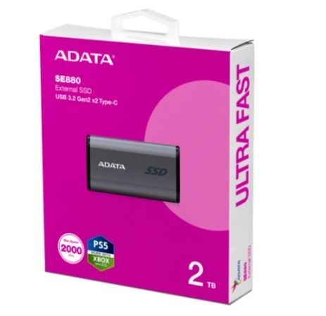 Dysk zewnętrzny SSD SE880 2TB USB3.2A/C Gen2x2 Dysk zewnętrzny SSD SE880 2TB USB3.2A/C Gen2x2