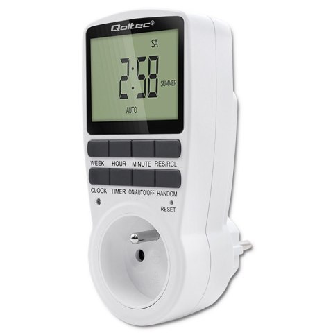 Elektroniczny programator czasowy PC0628 | 3680W | 16A | LCD Elektroniczny programator czasowy PC0628 | 3680W | 16A | LCD