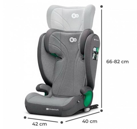 Fotelik samochodowy JUNIOR FIX 2 i-Size 100-150 cm ROCKET GREY Fotelik samochodowy JUNIOR FIX 2 i-Size 100-150 cm ROCKET GREY