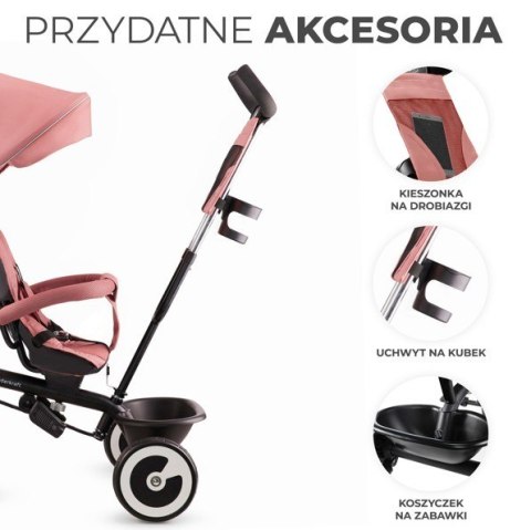 Rowerek trójkołowy ASTON ROSE PINK Rowerek trójkołowy ASTON ROSE PINK