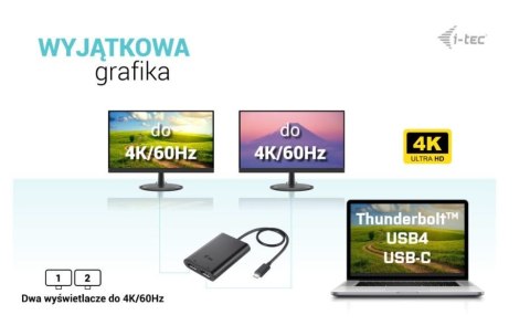 Stacja dokująca USB-C Dual 4K/60Hz (single 8K/30Hz) DP Video Adapter Stacja dokująca USB-C Dual 4K/60Hz (single 8K/30Hz) DP Video Adapter