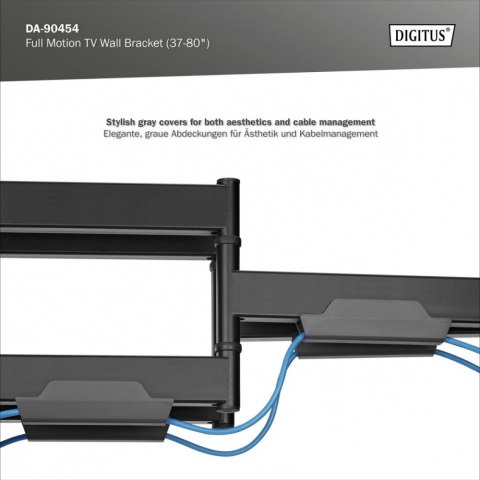 Uchwyt ścienny do TV 37-80" max. obciążenie 60kg, VESA max. 600x400 z regulacją w pionie i poziomie Uchwyt ścienny do TV 37-80" max. obciążenie 60kg, VESA max. 600x400 z regulacją w pionie i poziomie