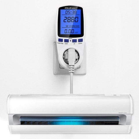 Watomierz licznik zużycia energii PM0626 | 3680W | 16A | LCD Watomierz licznik zużycia energii PM0626 | 3680W | 16A | LCD