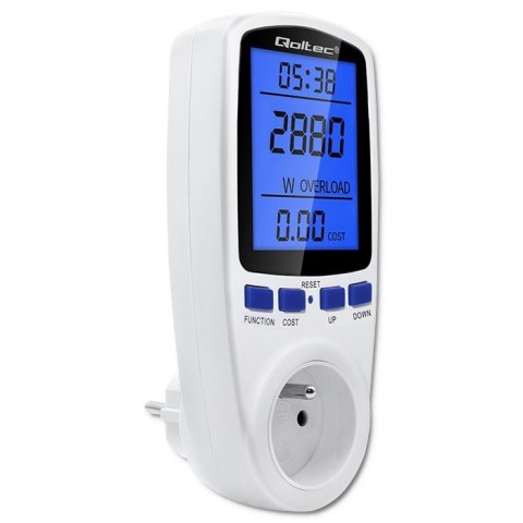 Watomierz licznik zużycia energii PM0626 | 3680W | 16A | LCD Watomierz licznik zużycia energii PM0626 | 3680W | 16A | LCD
