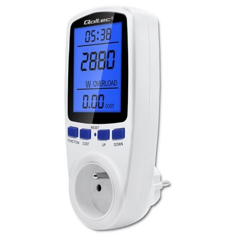 Watomierz licznik zużycia energii PM0626 | 3680W | 16A | LCD Watomierz licznik zużycia energii PM0626 | 3680W | 16A | LCD