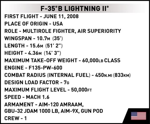 Klocki Armed Forces F-35B Lightning II 594 klocków Klocki Armed Forces F-35B Lightning II 594 klocków