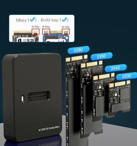 Stacja dokujaca dysków M.2 SATA i NVME USB-C Stacja dokujaca dysków M.2 SATA i NVME USB-C