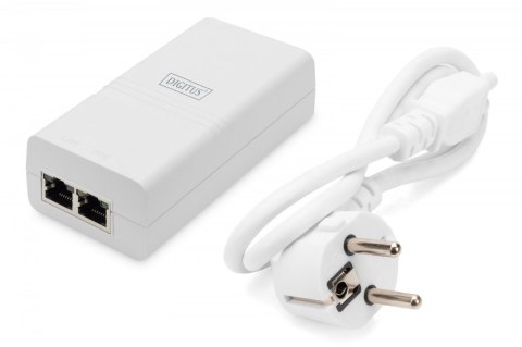 Zasilacz/Adapter PoE 802.3af, max. 48V 15.4W Gigabit 10/100/1000 Mbps, aktywny, Biały Zasilacz/Adapter PoE 802.3af, max. 48V 15.4W Gigabit 10/100/1000 Mbps, aktywny, Biały