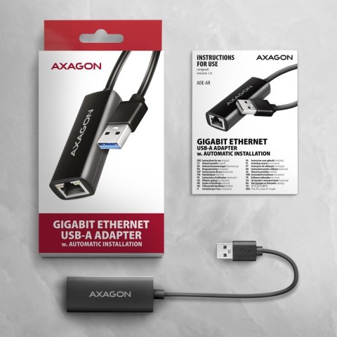 ADE-AR Karta sieciowa Gigabit Ethernet adapter, USB-A 3.2 Gen 1, instalacja automatyczna ADE-AR Karta sieciowa Gigabit Ethernet adapter, USB-A 3.2 Gen 1, instalacja automatyczna
