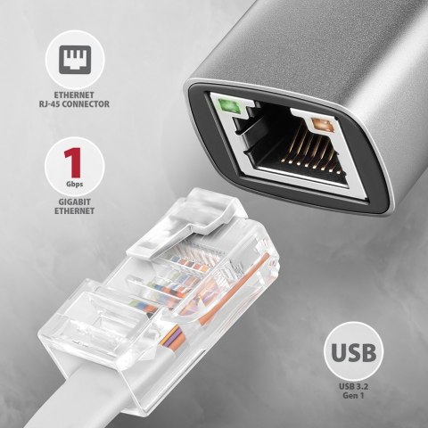 ADE-TXCA Karta sieciowa Gigabit Ethernet adapter, USB-C (USB-A redukcja) 3.2 Gen 1, instalacja automatyczna ADE-TXCA Karta sieciowa Gigabit Ethernet adapter, USB-C (USB-A redukcja) 3.2 Gen 1, instalacja automatyczna