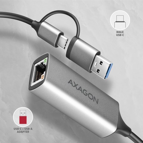 ADE-TXCA Karta sieciowa Gigabit Ethernet adapter, USB-C (USB-A redukcja) 3.2 Gen 1, instalacja automatyczna ADE-TXCA Karta sieciowa Gigabit Ethernet adapter, USB-C (USB-A redukcja) 3.2 Gen 1, instalacja automatyczna