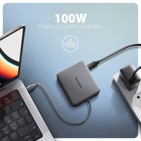 HMC-5HL Wieloportowy hub USB 5in1, 5Gbps, 2x USB-A, HDMI 4K/60Hz, GLAN, PD 100W, 15cm USB-C kabel HMC-5HL Wieloportowy hub USB 5in1, 5Gbps, 2x USB-A, HDMI 4K/60Hz, GLAN, PD 100W, 15cm USB-C kabel