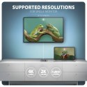 HMC-5HL Wieloportowy hub USB 5in1, 5Gbps, 2x USB-A, HDMI 4K/60Hz, GLAN, PD 100W, 15cm USB-C kabel