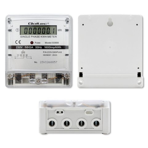 Jednofazowy elektroniczny licznik | miernik zużycia energii | 230V | LCD Jednofazowy elektroniczny licznik | miernik zużycia energii | 230V | LCD