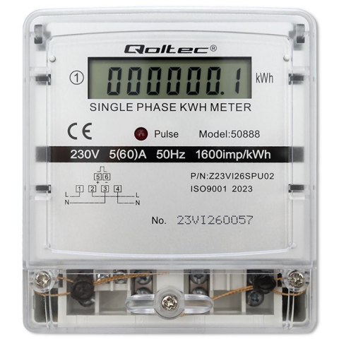 Jednofazowy elektroniczny licznik | miernik zużycia energii | 230V | LCD Jednofazowy elektroniczny licznik | miernik zużycia energii | 230V | LCD