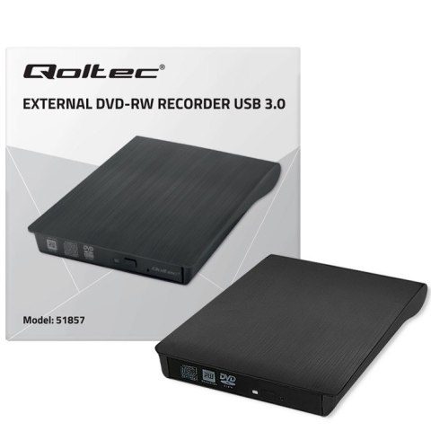 Nagrywarka DVD-RW zewnętrzna | USB 3.0 | Czarna Nagrywarka DVD-RW zewnętrzna | USB 3.0 | Czarna