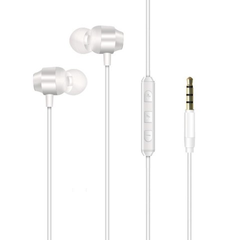 Słuchawki przewodowe jack 3,5 mm białe Słuchawki przewodowe jack 3,5 mm białe