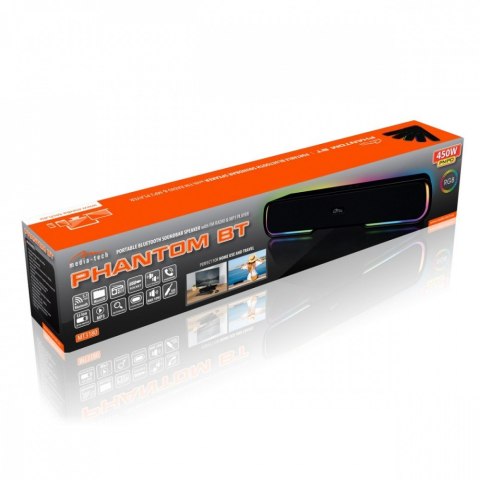 Głośnik Bluetooth typu Soundbar PHANTOM BT MT3180 Bluetooth 5.1+EDR/MP3/MicroSD/USB/AUX/Wbudowany Mikrofon/Micro-USB/RGB/RMS 10W Głośnik Bluetooth typu Soundbar PHANTOM BT MT3180 Bluetooth 5.1+EDR/MP3/MicroSD/USB/AUX/Wbudowany Mikrofon/Micro-USB/RGB/RMS 10W