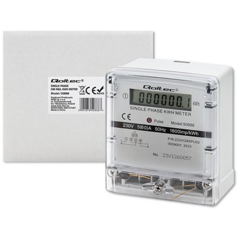Jednofazowy elektroniczny licznik | miernik zużycia energii | 230V | LCD Jednofazowy elektroniczny licznik | miernik zużycia energii | 230V | LCD