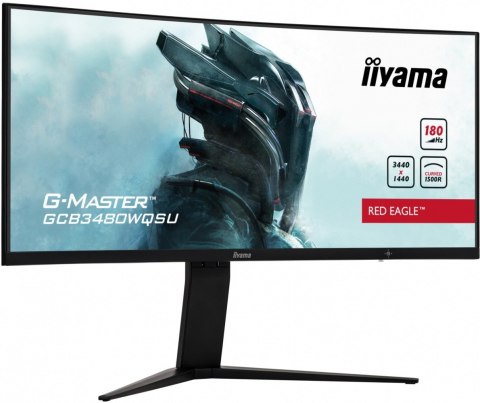 Monitor 34 cale GCB3480WQSU-B1 VA,UWQHD,180HZ,0.4ms,1500R(Curved), 2xHDMI,2xDP,2xUSB 3.2,2x3W,HDR400,HAS(110mm),VESA(100x100mm Monitor 34 cale GCB3480WQSU-B1 VA,UWQHD,180HZ,0.4ms,1500R(Curved), 2xHDMI,2xDP,2xUSB 3.2,2x3W,HDR400,HAS(110mm),VESA(100x100mm