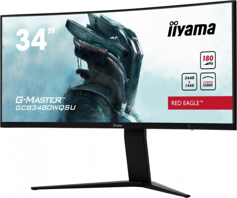 Monitor 34 cale GCB3480WQSU-B1 VA,UWQHD,180HZ,0.4ms,1500R(Curved), 2xHDMI,2xDP,2xUSB 3.2,2x3W,HDR400,HAS(110mm),VESA(100x100mm Monitor 34 cale GCB3480WQSU-B1 VA,UWQHD,180HZ,0.4ms,1500R(Curved), 2xHDMI,2xDP,2xUSB 3.2,2x3W,HDR400,HAS(110mm),VESA(100x100mm