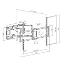 Uchwyt do TV ekonomiczny obrotowy 60-120" 120kg Czarny Maclean MC-482