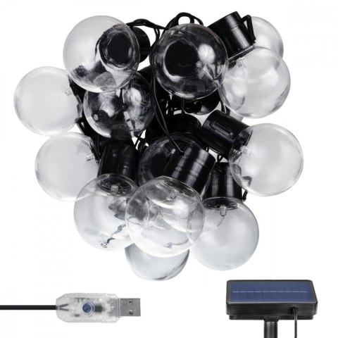 Girlanda solarna ogrodowa 2w1 LED MCE424 7m kule Girlanda solarna ogrodowa 2w1 LED MCE424 7m kule