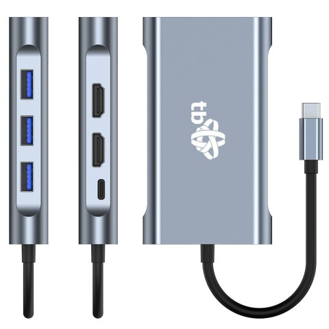 HUB Adapter USB C 8w1 HDMIx2 USB VGA RJ45 PD HUB Adapter USB C 8w1 HDMIx2 USB VGA RJ45 PD