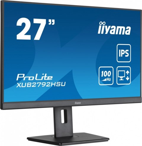 Monitor ProLite XUB2792HSU-B6 27 cali IPS,HDMI,DP,100Hz,SLIM,4xUSB3.2,PIVOT, HAS(150mm),2x2W Monitor ProLite XUB2792HSU-B6 27 cali IPS,HDMI,DP,100Hz,SLIM,4xUSB3.2,PIVOT, HAS(150mm),2x2W