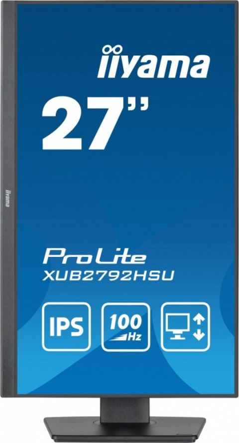 Monitor ProLite XUB2792HSU-B6 27 cali IPS,HDMI,DP,100Hz,SLIM,4xUSB3.2,PIVOT, HAS(150mm),2x2W Monitor ProLite XUB2792HSU-B6 27 cali IPS,HDMI,DP,100Hz,SLIM,4xUSB3.2,PIVOT, HAS(150mm),2x2W