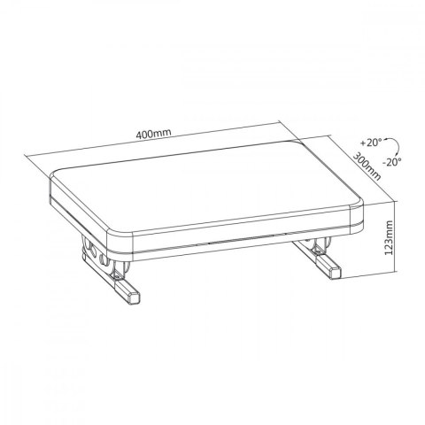 Podnóżek ergonomiczny regulowany kąt MC-460 Podnóżek ergonomiczny regulowany kąt MC-460