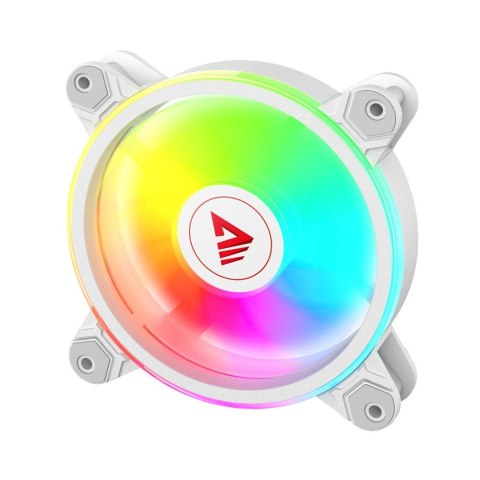 Wentylator FAN-01 White 4-pack 120mm ARGB wraz kontrolerem oraz pilotem Wentylator FAN-01 White 4-pack 120mm ARGB wraz kontrolerem oraz pilotem