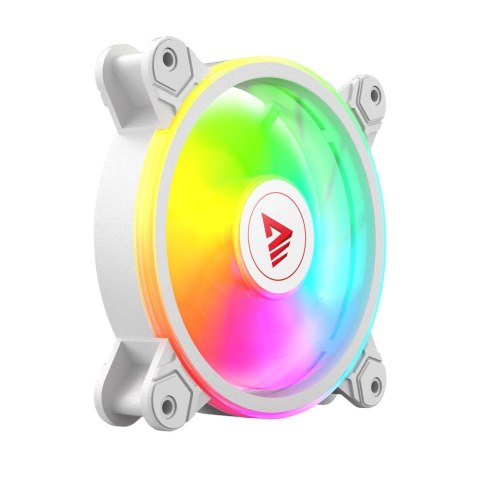 Wentylator FAN-01 White 4-pack 120mm ARGB wraz kontrolerem oraz pilotem Wentylator FAN-01 White 4-pack 120mm ARGB wraz kontrolerem oraz pilotem