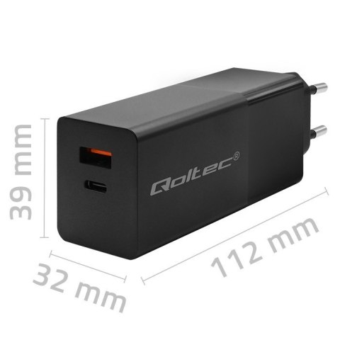 Ładowarka GaN Power Pro | 1xUSB-C | 1xUSB | 100W | 5-20V | 1.5-5A| PD | Czarna Ładowarka GaN Power Pro | 1xUSB-C | 1xUSB | 100W | 5-20V | 1.5-5A| PD | Czarna
