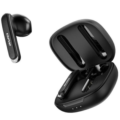 Słuchawki stereo Bluetooth T66 TWS Czarne Słuchawki stereo Bluetooth T66 TWS Czarne