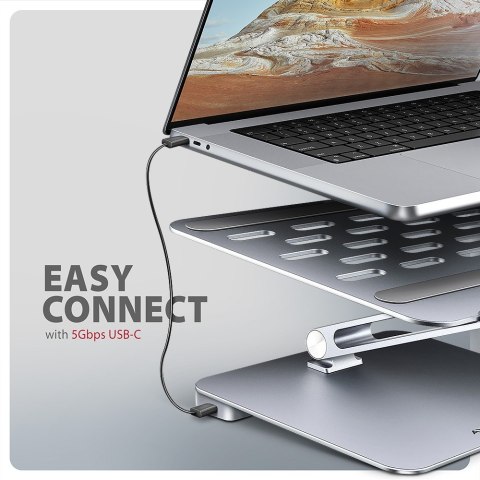 HMC-STND Stojak z wieloportowy hub Aluminiowy 7in1, 5Gbps, do 10"-16" cali laptopów, nastawny, 3x USB-A, HDMI 4K/60Hz, GLAN, PD HMC-STND Stojak z wieloportowy hub Aluminiowy 7in1, 5Gbps, do 10"-16" cali laptopów, nastawny, 3x USB-A, HDMI 4K/60Hz, GLAN, PD