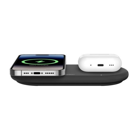 Ładowarka podwójna BoostCharge Pro Qi2 15W czarna Ładowarka podwójna BoostCharge Pro Qi2 15W czarna